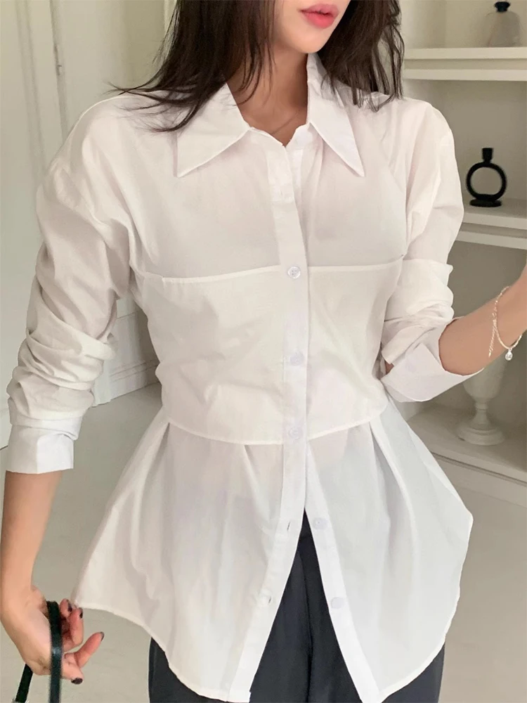 SuperAen Korean Style Turn-down Collar Back Strap Bow Spliced Fake Two-piece Long-sleeved Fashion Casual Shirts
SuperAen Korean Style Turn-down Collar Back Strap Bow Spliced Fake Two-piece Long-sleeved Fashion Casual Shirts