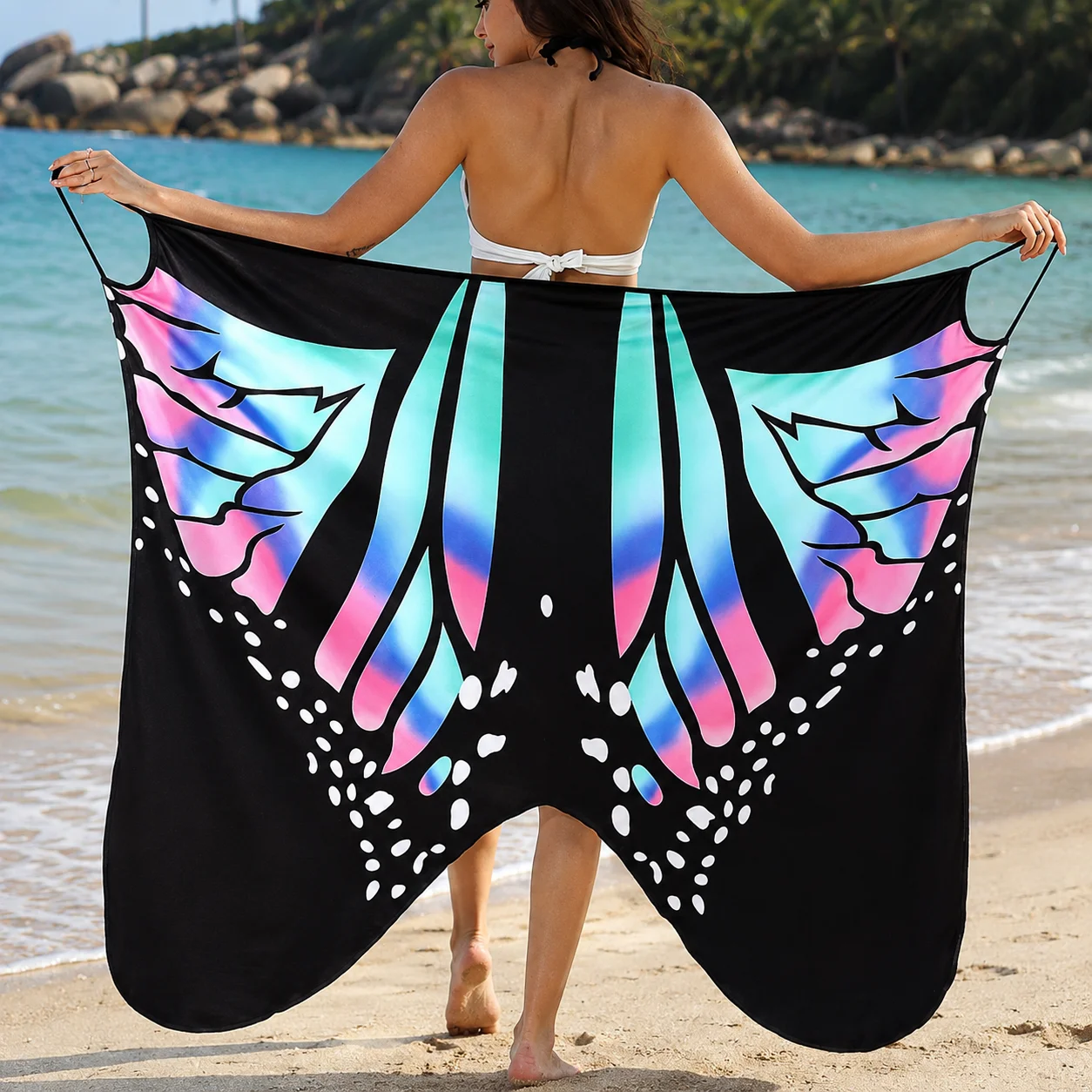 Sexy Butterfly Print Women Swimwear Cover Up Dress Summer Tunic Bikini Bath Sarong Wrap Skirt Swimsuit Elegant Beachwear
Sexy Butterfly Print Women Swimwear Cover Up Dress Summer Tunic Bikini Bath Sarong Wrap Skirt Swimsuit Elegant Beachwear