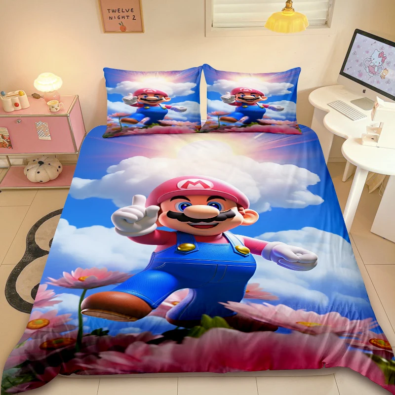 Duvet Cover Super Mario Game Bedding Sets Quilt Cover Sets Twin Full Size with 2 Pillowcase Teens Kids Bedroom Bed Decor Gifts
Duvet Cover Super Mario Game Bedding Sets Quilt Cover Sets Twin Full Size with 2 Pillowcase Teens Kids Bedroom Bed Decor Gifts