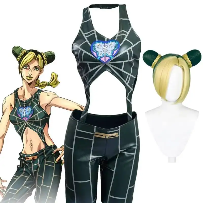 Jolyne Cujoh Animal Costume Jojo Cosplay Bizarre Adventure Top Pants Wig Woman Halloween Carnival Outdo For Disguise Role Play
Jolyne Cujoh Animal Costume Jojo Cosplay Bizarre Adventure Top Pants Wig Woman Halloween Carnival Outdo For Disguise Role Play