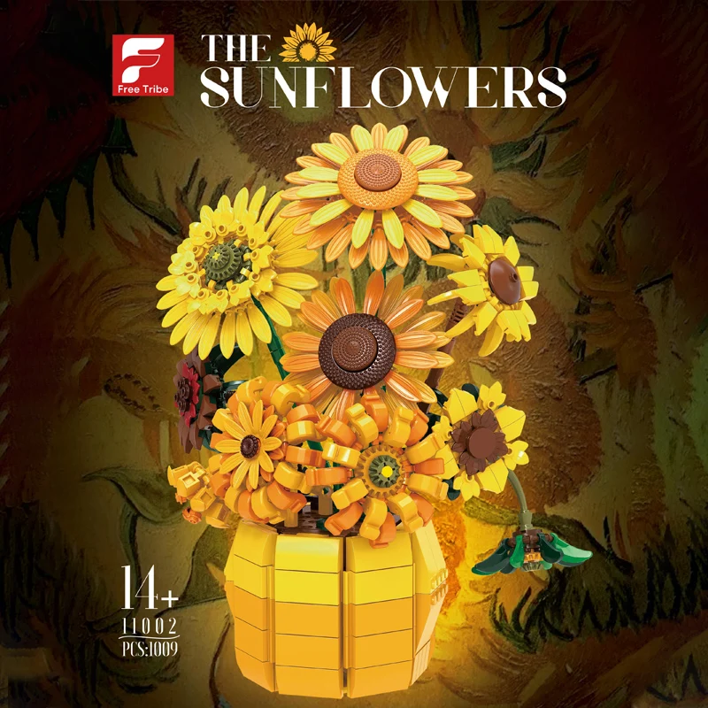 1009PCS Sunflower Creative Romantic Building Blocks Flower Bouquet Vase Model Bricks Set Home Decoration Creative Toy Adult Gift
1009PCS Sunflower Creative Romantic Building Blocks Flower Bouquet Vase Model Bricks Set Home Decoration Creative Toy Adult Gift