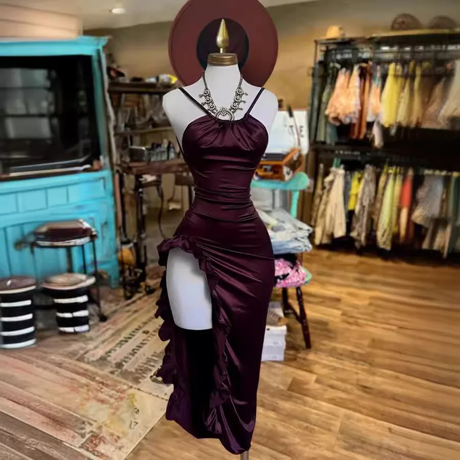 Sleeveless Strapless Pure Color Satin Leg Baring Dress High Waist Cleanfit Style Regular Sleeve Cotton Blend Bodycon Dress
Sleeveless Strapless Pure Color Satin Leg Baring Dress High Waist Cleanfit Style Regular Sleeve Cotton Blend Bodycon Dress