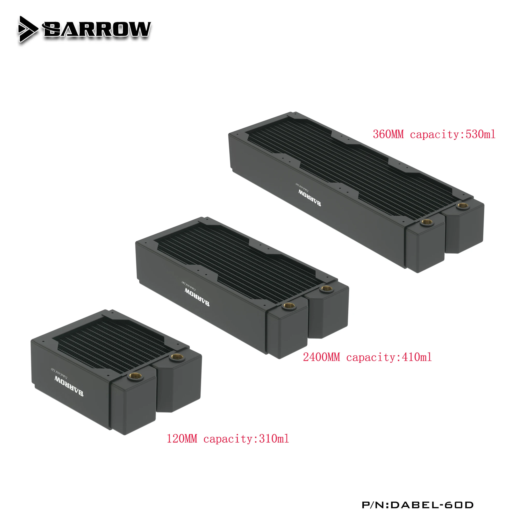 BARROW 120/240mm Radiator Computer Water Discharge Liquid Heat Exchanger G1/4 60mm Thickness Copper Threaded Dabel-60d
BARROW 120/240mm Radiator Computer Water Discharge Liquid Heat Exchanger G1/4 60mm Thickness Copper Threaded Dabel-60d