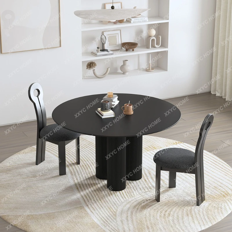 ML Modern simple rock slab round dining table medieval home style
ML Modern simple rock slab round dining table medieval home style