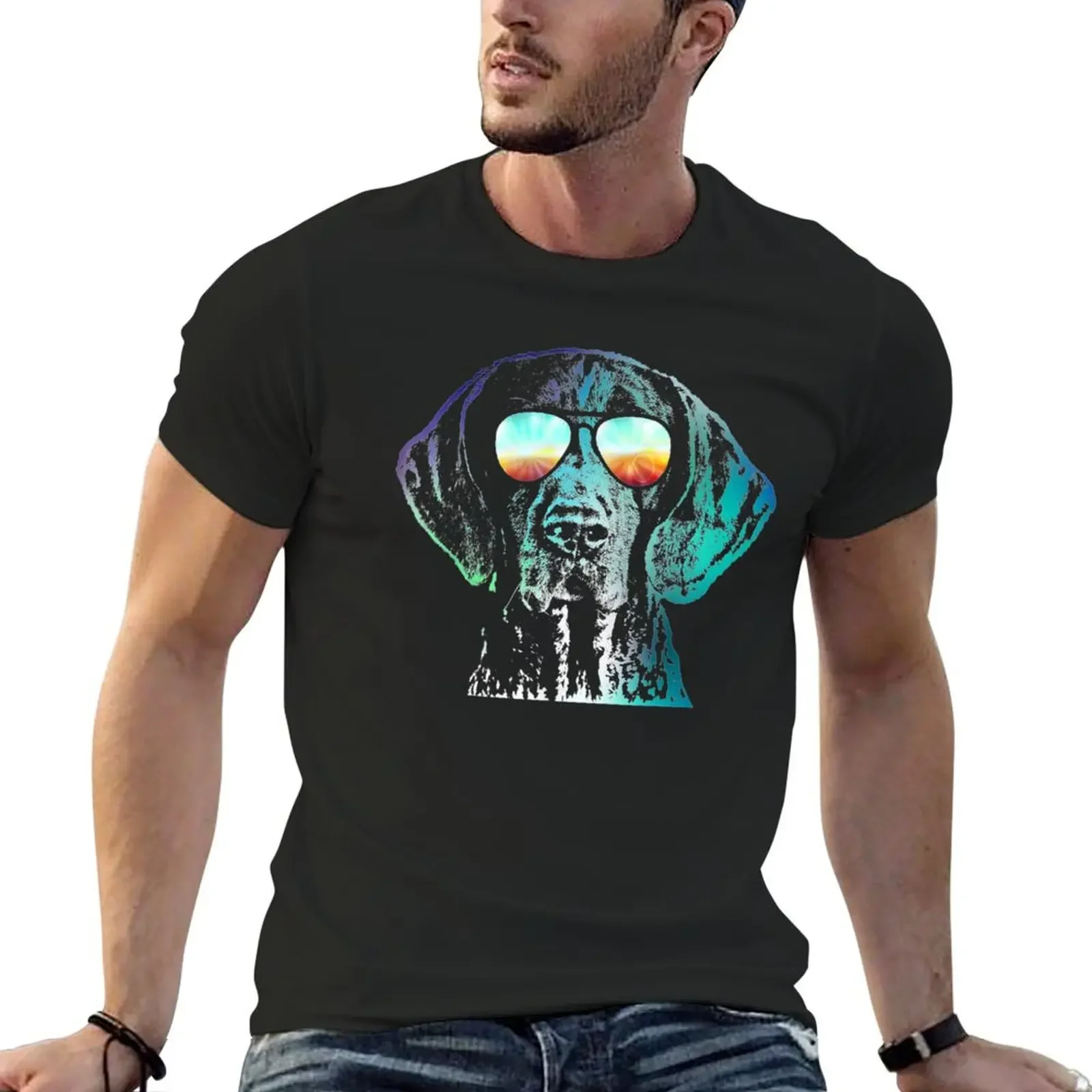 German Shorthaired Pointer Neon Dog T-Shirt football t shirt Funny t-shirts summer 2025 men clothes
German Shorthaired Pointer Neon Dog T-Shirt football t shirt Funny t-shirts summer 2025 men clothes