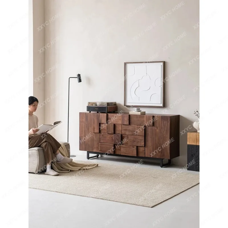 LMedieval style dining side cabinet pure solid wood storage porch living room wall drawer
LMedieval style dining side cabinet pure solid wood storage porch living room wall drawer
