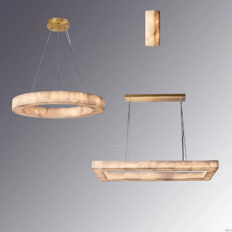 Nordic American Style Alabaster LED Chandelier Pendant Lamp Brass Base Ceiling Light Dimmable LED for Kitchen Villa Hotel
Nordic American Style Alabaster LED Chandelier Pendant Lamp Brass Base Ceiling Light Dimmable LED for Kitchen Villa Hotel