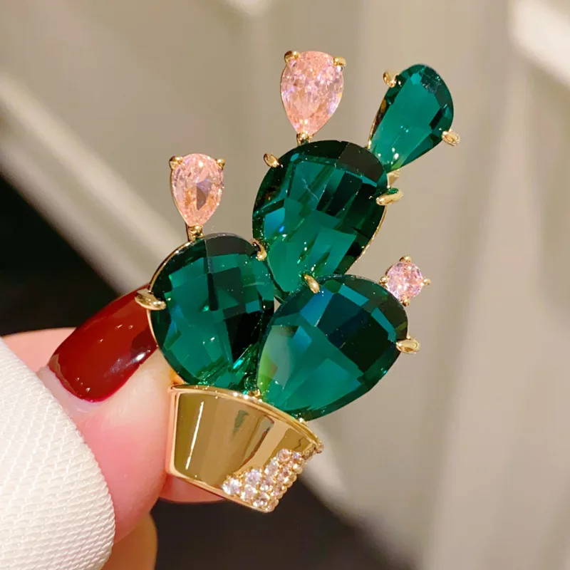 Green Crystal Cactus Brooches Women Suit Dress Fashion Jewelry Accessories Plant Design Gift
Green Crystal Cactus Brooches Women Suit Dress Fashion Jewelry Accessories Plant Design Gift