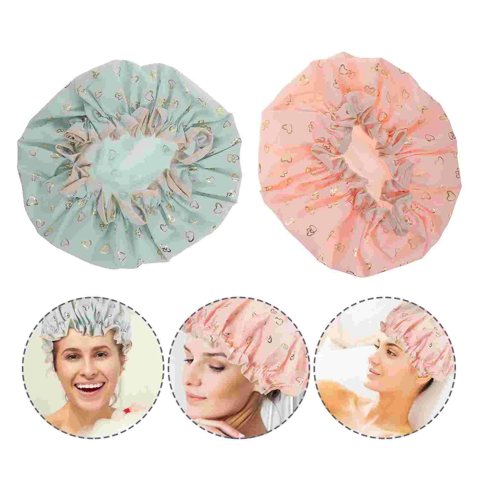 2 Pcs Shower Cap Caps for Women Double Layer Satin Sleep Bonnet Hat Bathing Hair Cover Miss
2 Pcs Shower Cap Caps for Women Double Layer Satin Sleep Bonnet Hat Bathing Hair Cover Miss