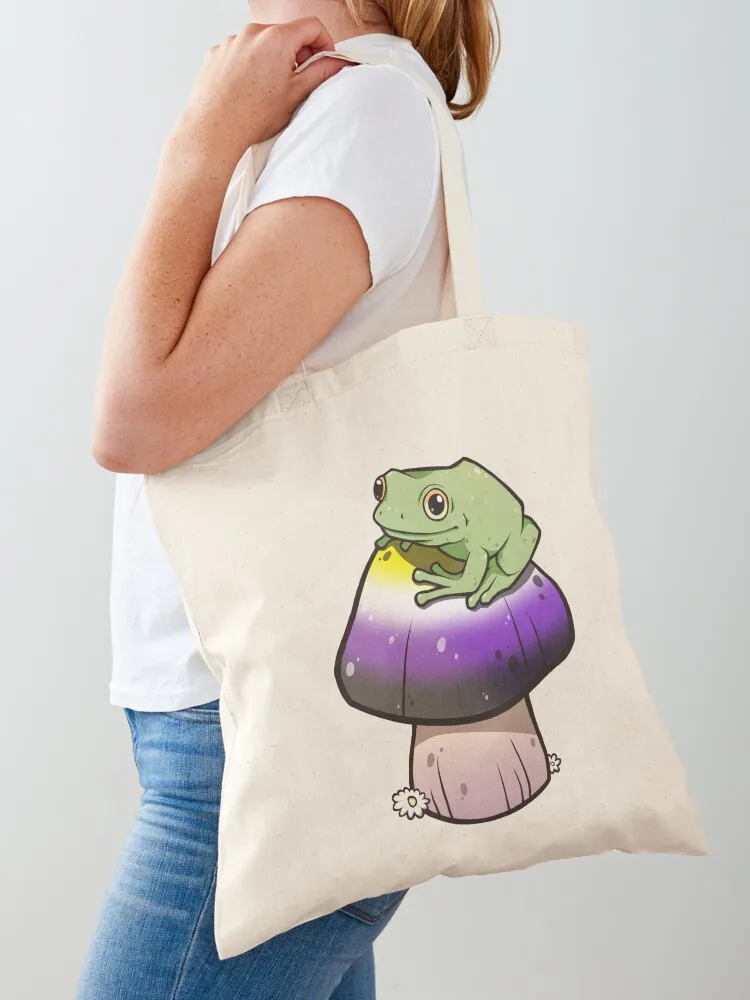 Nonbinary Pride Mushroom Frog Tote Bag Cloth bag Big bag women shopper woman tote men's
Nonbinary Pride Mushroom Frog Tote Bag Cloth bag Big bag women shopper woman tote men's