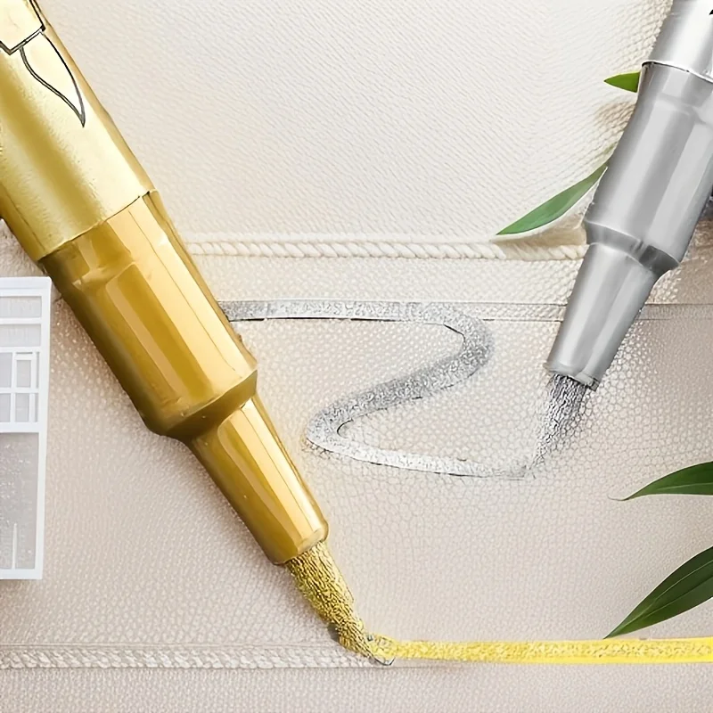 5pcs Golden And 5pcs Silvery Permanent Golden Markers, Suitable for Crafts, Resin Art And Office Supplies
5pcs Golden And 5pcs Silvery Permanent Golden Markers, Suitable for Crafts, Resin Art And Office Supplies