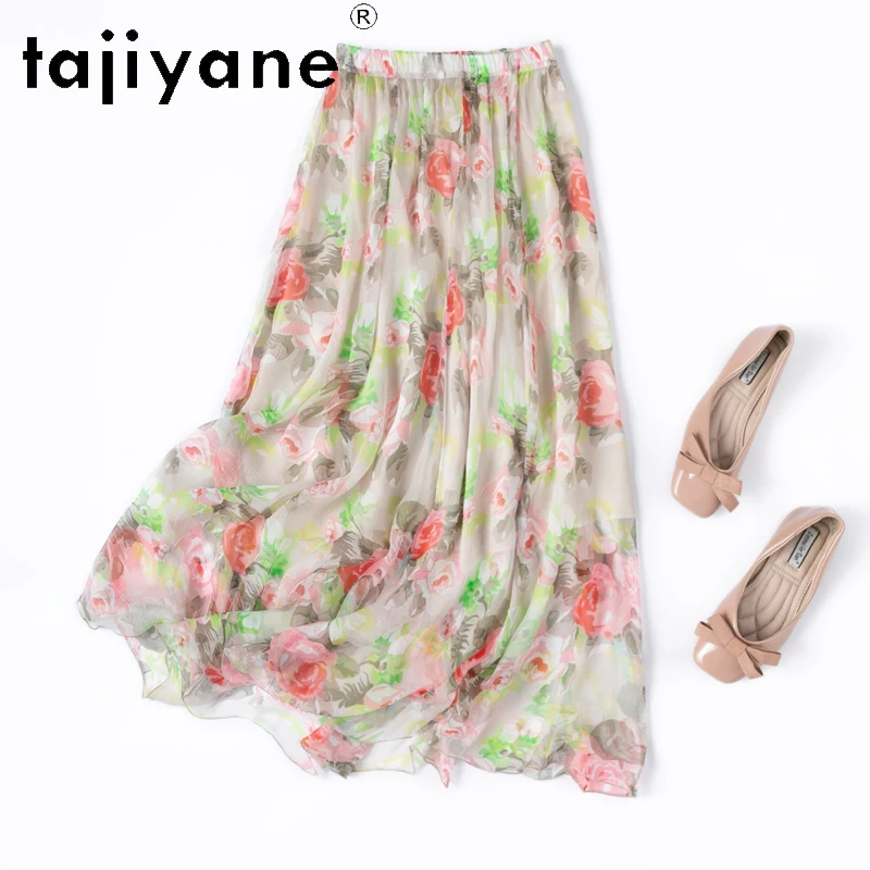 TAJIYANE 100% Natural Mulberry Silk Long Skirts for Woman Vacation Printed Skirt 2025 New Arrivals Summer Clothes Юбка Женская
TAJIYANE 100% Natural Mulberry Silk Long Skirts for Woman Vacation Printed Skirt 2025 New Arrivals Summer Clothes Юбка Женская
