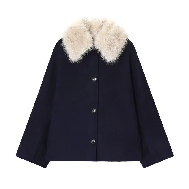 European and American 2025 New Fashionable Temperament Imitation Fur Lapel Jacket Single Breasted Straight Tube Coat
European and American 2025 New Fashionable Temperament Imitation Fur Lapel Jacket Single Breasted Straight Tube Coat