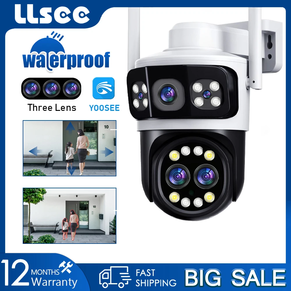 LLSEE YOOSEE wireless CCTV camera,12MP three lens 360 lens,IP camera,outdoor waterproof wireless WiFi camera,IP security camera
LLSEE YOOSEE wireless CCTV camera,12MP three lens 360 lens,IP camera,outdoor waterproof wireless WiFi camera,IP security camera