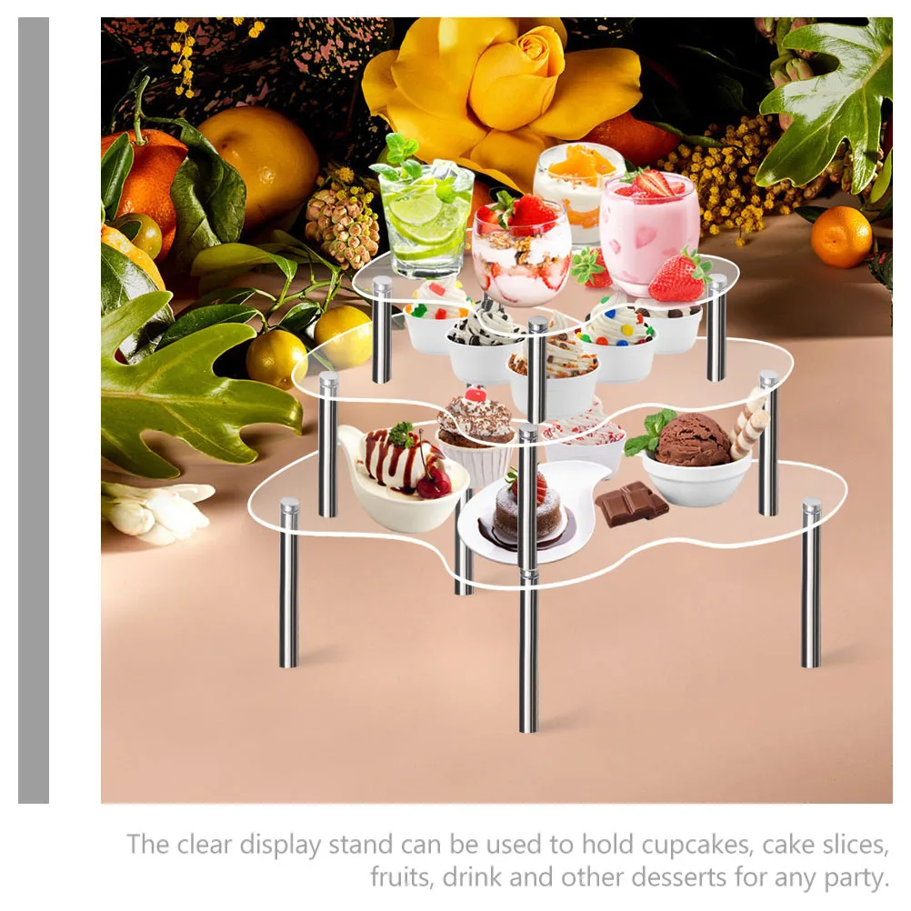 3 Pcs Acrylic Display Stand Cupcake Dessert Stands Countertop Base Wedding Tray Riser 
3 Pcs Acrylic Display Stand Cupcake Dessert Stands Countertop Base Wedding Tray Riser