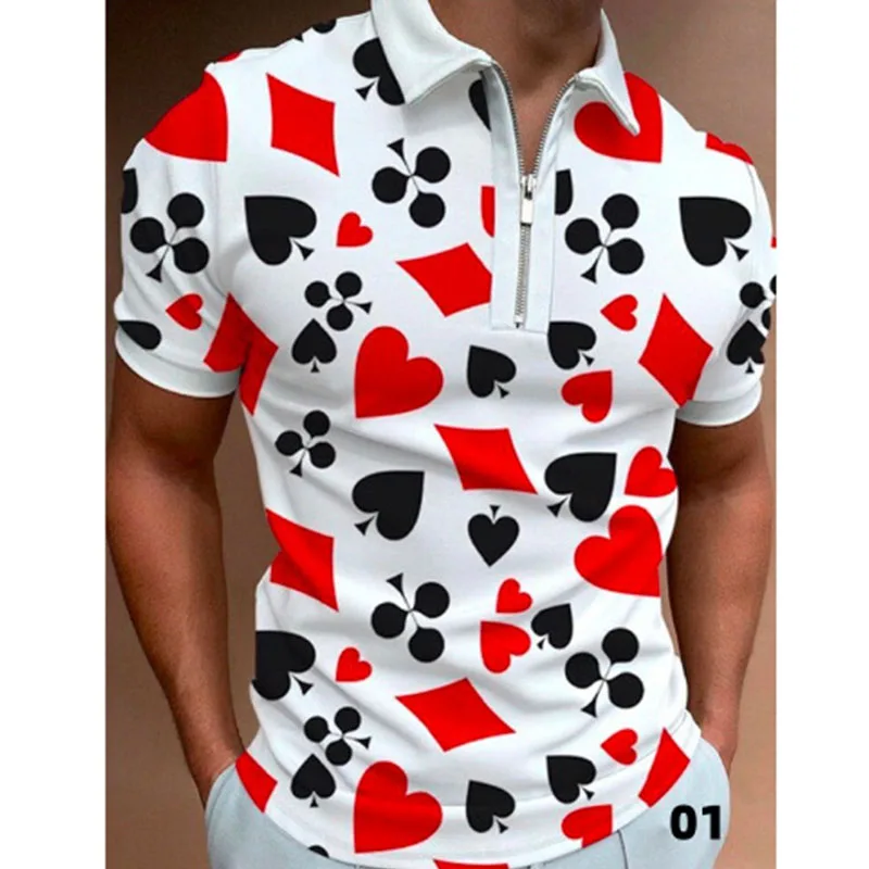 Fashion New Cross-border Men's Casual POLO Shirt Button Print Striped Color Block T-shirt Men
Fashion New Cross-border Men's Casual POLO Shirt Button Print Striped Color Block T-shirt Men
