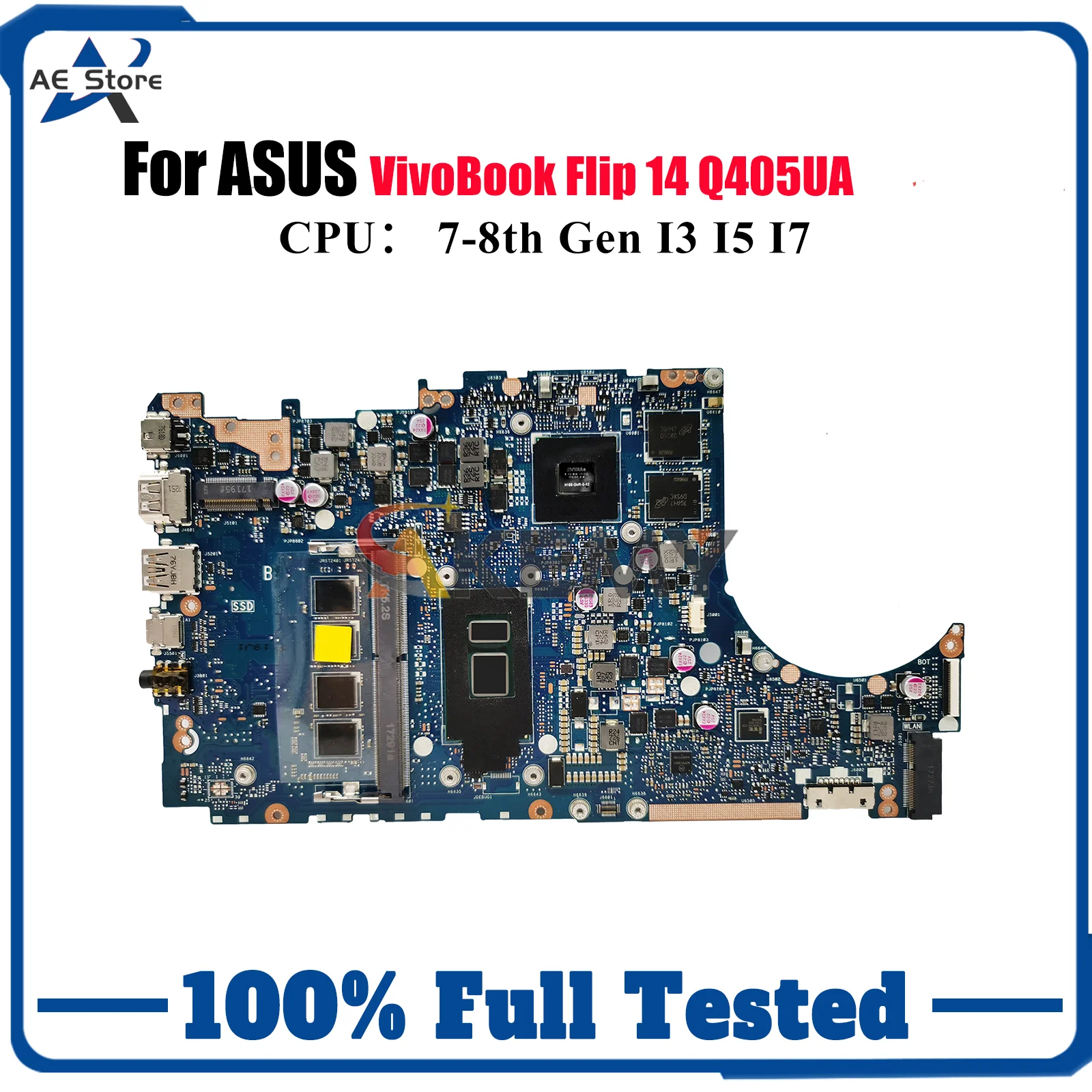 TP410UF Laptop Motherboard For ASUS Q405UA Flip TP410URR TP410UAR TP410UQ TP410UR VivoBook 14 TP410U Mainboard With I3 I5 I7 CPU 
TP410UF Laptop Motherboard For ASUS Q405UA Flip TP410URR TP410UAR TP410UQ TP410UR VivoBook 14 TP410U Mainboard With I3 I5 I7 CPU
