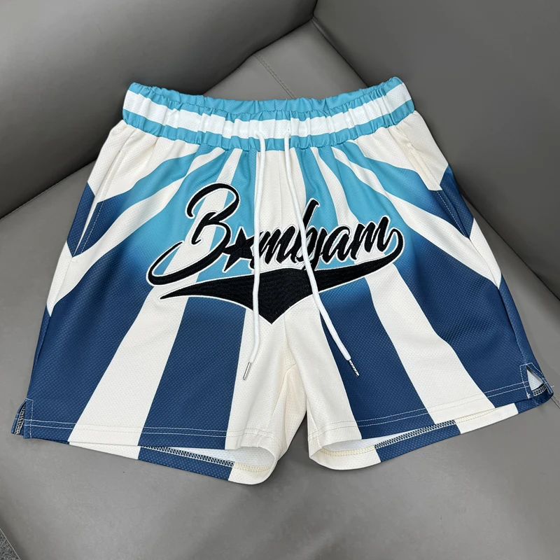 Gradient Color Mesh Quick Dry Oblique Stripe Shorts Men Women Embroidery Label Loose Shortpants Drawstring Basketball Pants
Gradient Color Mesh Quick Dry Oblique Stripe Shorts Men Women Embroidery Label Loose Shortpants Drawstring Basketball Pants