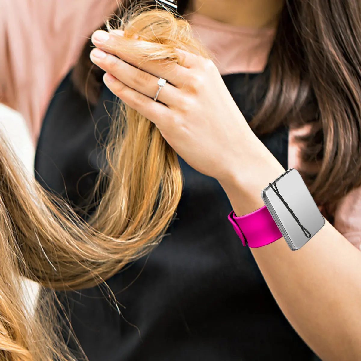 Silicone Magnetic Slap Bracelet for Hairdressers Wrist Band Absorbs Metal Holds Clips Pins Premium Durable Practical Easy
Silicone Magnetic Slap Bracelet for Hairdressers Wrist Band Absorbs Metal Holds Clips Pins Premium Durable Practical Easy