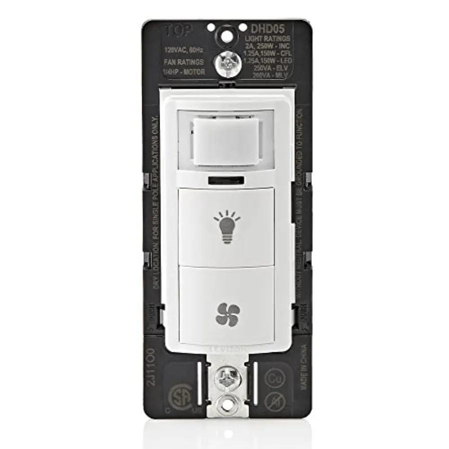 Dual Combination Humidity Sensor with Separate Light Switch Automate Bathroom Exhaust Fan Air Circulation Moisture Control Sing
Dual Combination Humidity Sensor with Separate Light Switch Automate Bathroom Exhaust Fan Air Circulation Moisture Control Sing