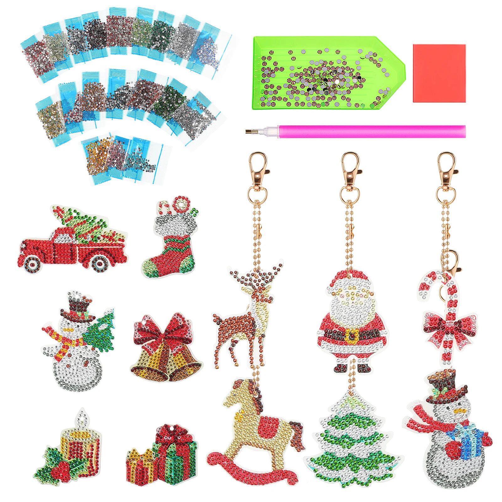 1 set Keychain Kits Colorful Pendant Crafts Ornaments Jewelry Making Supplies DIY Christmas Decor Gifts
1 set Keychain Kits Colorful Pendant Crafts Ornaments Jewelry Making Supplies DIY Christmas Decor Gifts