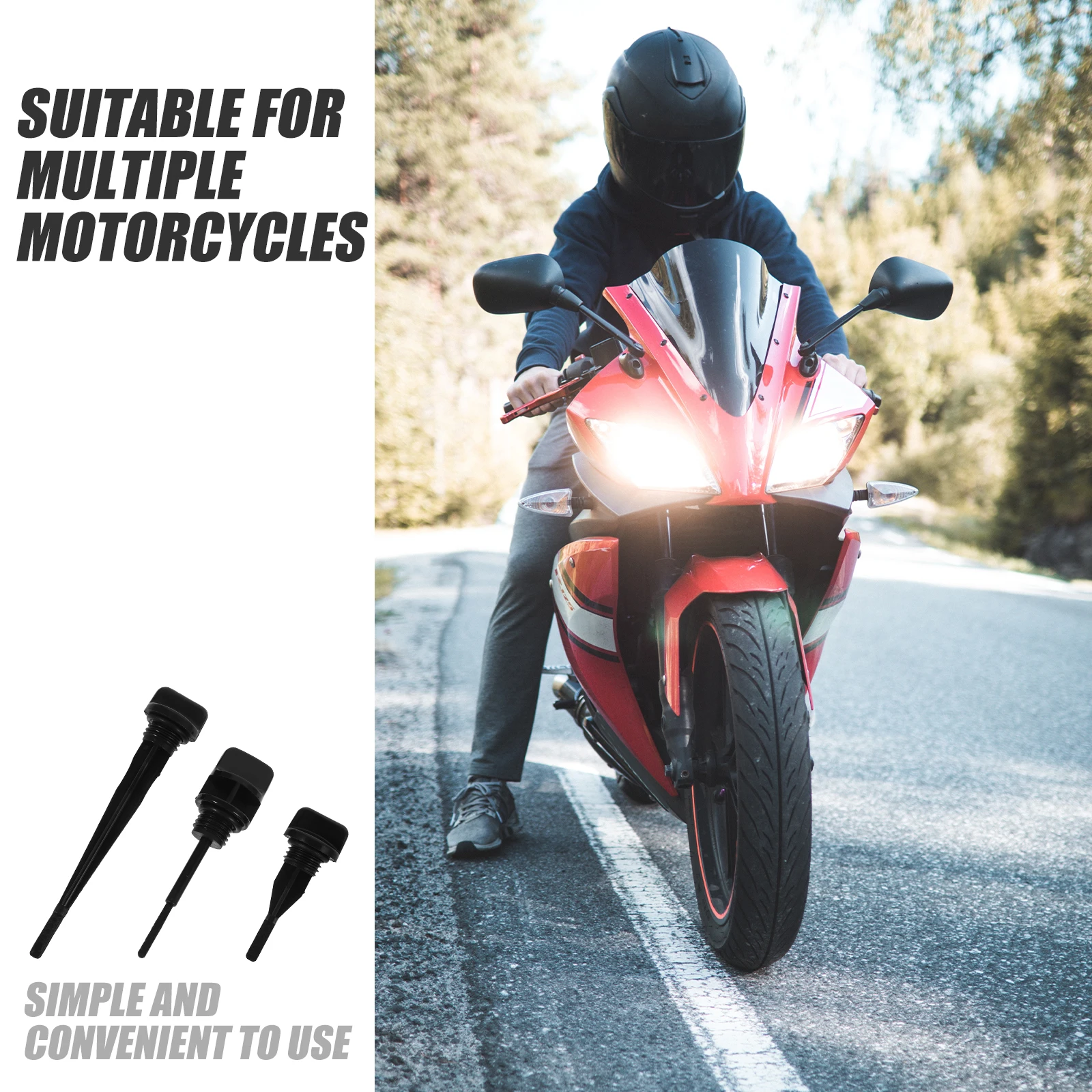 3pcs Filler Plug For Motorcycle Oil Tank Replacement Engine Oil Level Fuel Tank Transmission Fluid Level Durable Plastic Easy
3pcs Filler Plug For Motorcycle Oil Tank Replacement Engine Oil Level Fuel Tank Transmission Fluid Level Durable Plastic Easy