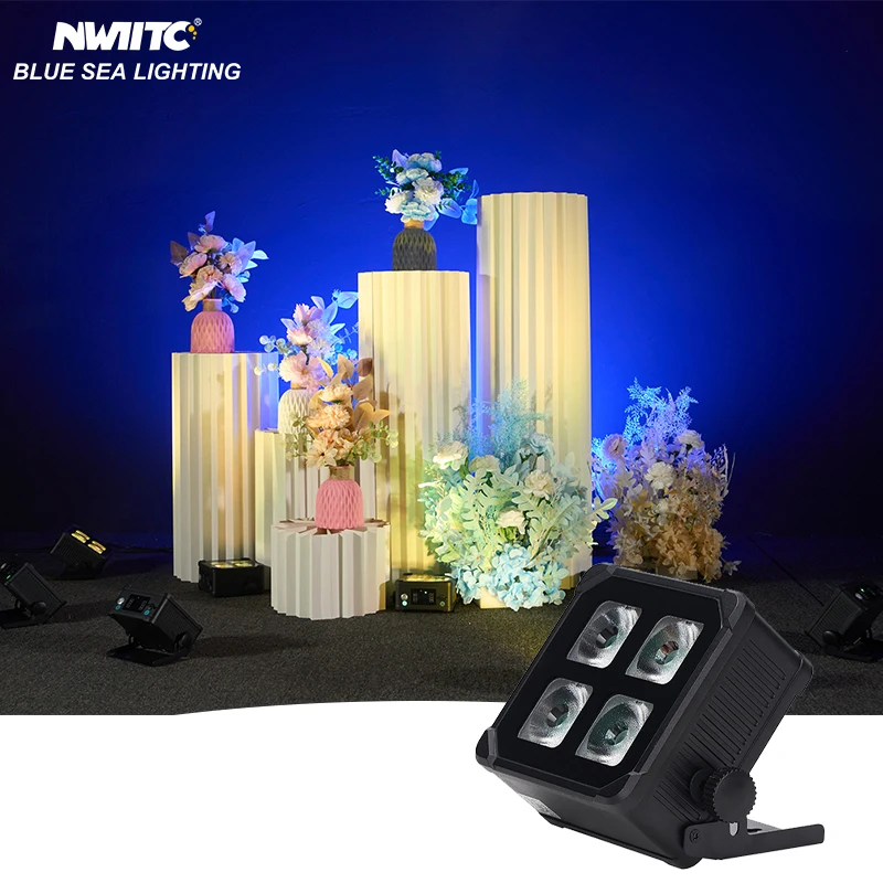 Waterproof IP65 Mini 4x20W RGBWA UV LED Uplight Battery Operated Wireless DMX Wifi App Remote Control 6in1 up Light
Waterproof IP65 Mini 4x20W RGBWA UV LED Uplight Battery Operated Wireless DMX Wifi App Remote Control 6in1 up Light