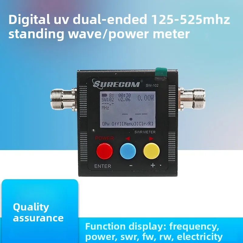 Standing Wave Meter/Power Meter SW-102 Test Walkie-Talkie Vehicle Antenna Standing Wave Power/Digital Display Frequency Meter
Standing Wave Meter/Power Meter SW-102 Test Walkie-Talkie Vehicle Antenna Standing Wave Power/Digital Display Frequency Meter