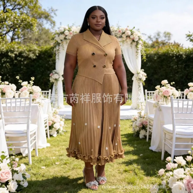 Плиссированные платья Miyake, коллекция Весна 2026, новинка, однотонные, с плотной складкой, отделкой бисером, воротник-стойка, большие размеры, женские платья
Плиссированные платья Miyake, коллекция Весна 2026, новинка, однотонные, с плотной складкой, отделкой бисером, воротник-стойка, большие размеры, женские платья