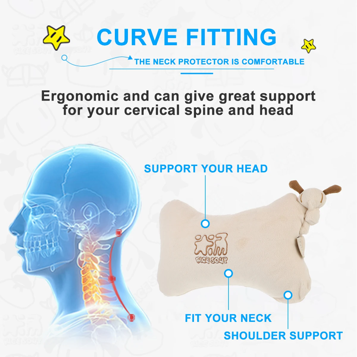 1pc Car Neck Premium Cotton Neck Rest Pillow Ergonomic Cervical Support Headrest Cushion Seat Pillow For Driver Passenger Seat
1pc Car Neck Premium Cotton Neck Rest Pillow Ergonomic Cervical Support Headrest Cushion Seat Pillow For Driver Passenger Seat