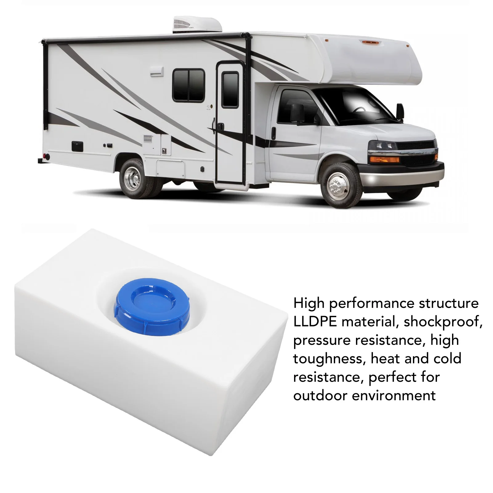 8 Gallon RV Water Storage Tank Food Grade Leakproof LLDPE Fresh Water Holding Tank for Trailer Camper Boat Yacht Accessories
8 Gallon RV Water Storage Tank Food Grade Leakproof LLDPE Fresh Water Holding Tank for Trailer Camper Boat Yacht Accessories