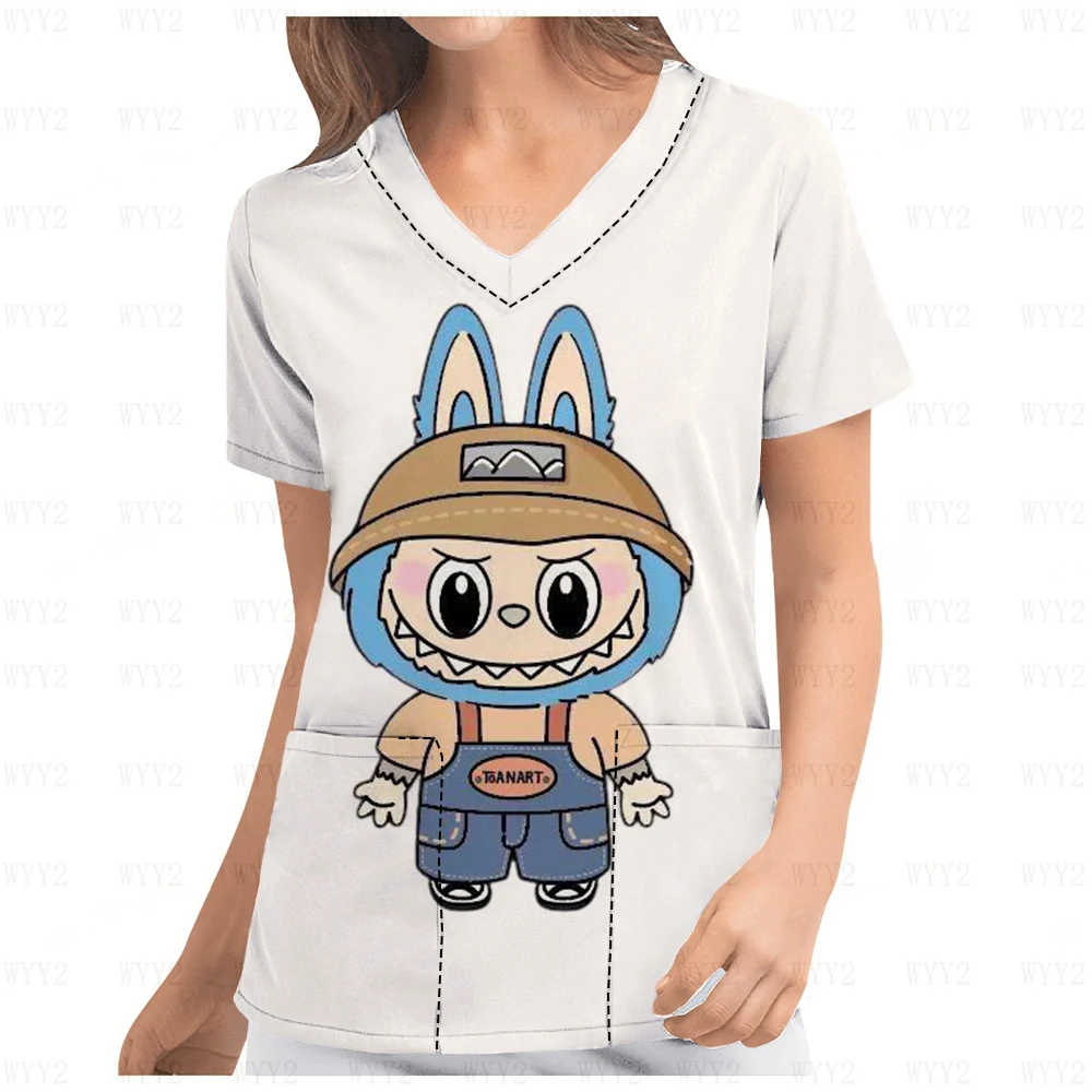 Woman Clothing Labubu Short Sleeve Tee High-quality T Shirt Sports T-shirt V-Neck Female Uniforms T-shirts for Women Doctor Tops
Woman Clothing Labubu Short Sleeve Tee High-quality T Shirt Sports T-shirt V-Neck Female Uniforms T-shirts for Women Doctor Tops
