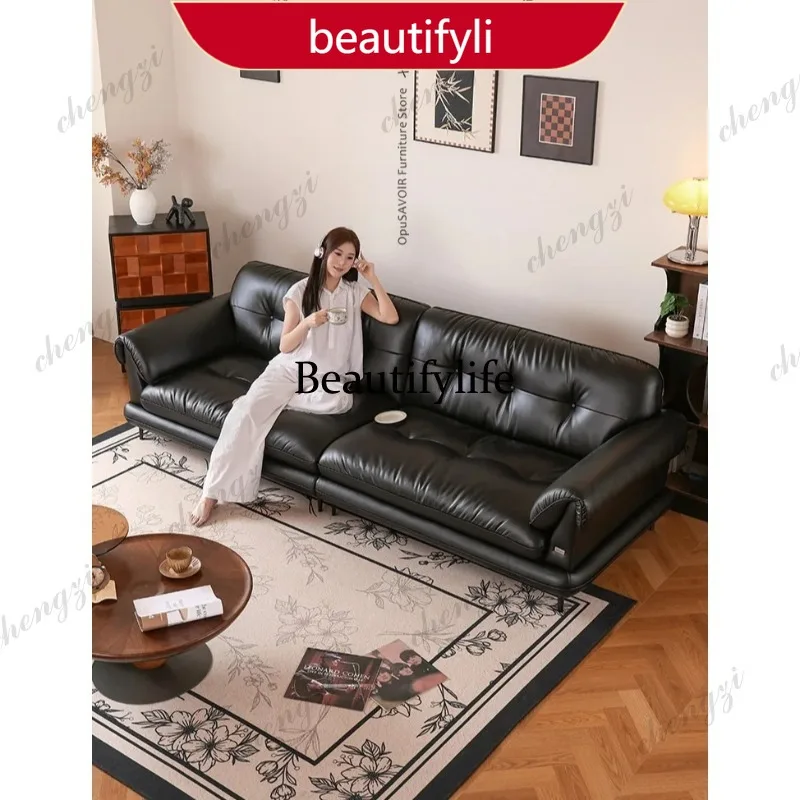 45 French Modern Leather Living Room Sofa Italian Minimalist Couch Top Grain Genuine Leather SimpleLiving Room Sofa Furniture
45 French Modern Leather Living Room Sofa Italian Minimalist Couch Top Grain Genuine Leather SimpleLiving Room Sofa Furniture