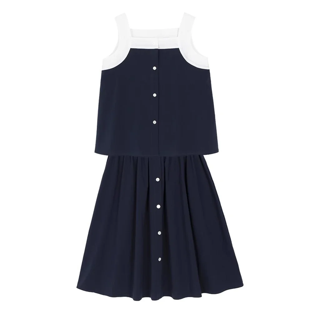 Girls Navy Plain Skirt 2P Set Strap Vest+pleated Skirts Skirt New Summer Mommy and Me Family Matching Outfit Kids Clothes Set
Girls Navy Plain Skirt 2P Set Strap Vest+pleated Skirts Skirt New Summer Mommy and Me Family Matching Outfit Kids Clothes Set