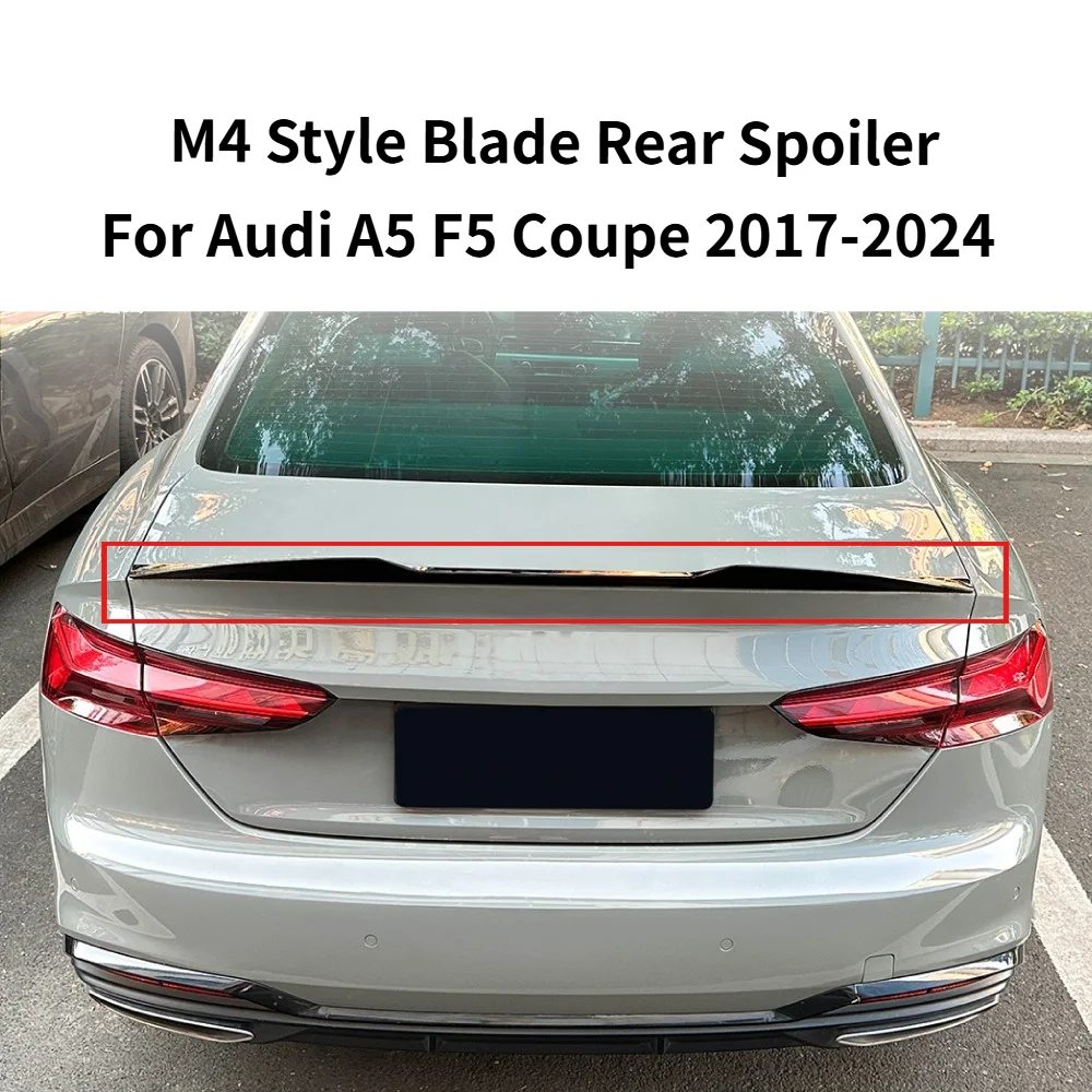 M4 Style Blade Rear Spoiler For Audi A5 F5 Coupe 2017-2024 Rear Wind Deflector Exterior Sport Car Modification Accessories
M4 Style Blade Rear Spoiler For Audi A5 F5 Coupe 2017-2024 Rear Wind Deflector Exterior Sport Car Modification Accessories