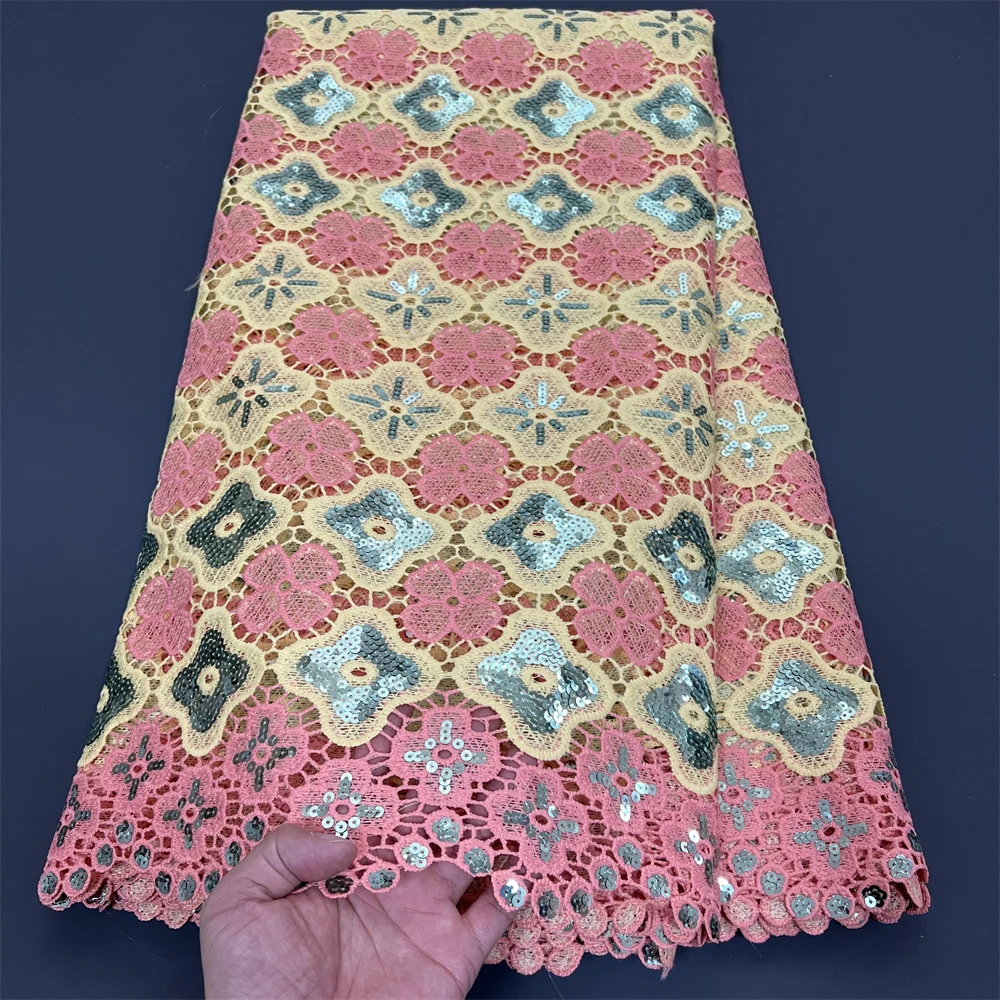 2026 Nigerian Tulle Lace Fabric for Sewing Wedding Dress Chiffon Party Guipure High Quality Sequins 5Yard PS0064
2026 Nigerian Tulle Lace Fabric for Sewing Wedding Dress Chiffon Party Guipure High Quality Sequins 5Yard PS0064