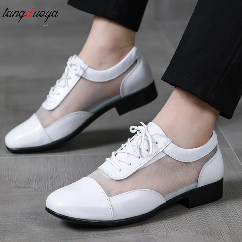 Summer Breathable Men's Modern Dance Shoes Mesh stitching Genuine leather Breathable Social Latin Dance Square Jazz Dance Shoes
Summer Breathable Men's Modern Dance Shoes Mesh stitching Genuine leather Breathable Social Latin Dance Square Jazz Dance Shoes
