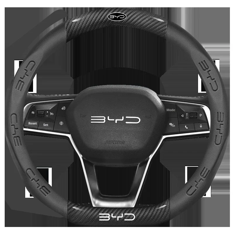 Автомобильный противоскользящий кожаный чехол на руль из углеродного волокна для BYD Atto 3 Act Seal Tang F3 E6 Yuan Song Plus EV F0 Qin Han Dolphin
Автомобильный противоскользящий кожаный чехол на руль из углеродного волокна для BYD Atto 3 Act Seal Tang F3 E6 Yuan Song Plus EV F0 Qin Han Dolphin