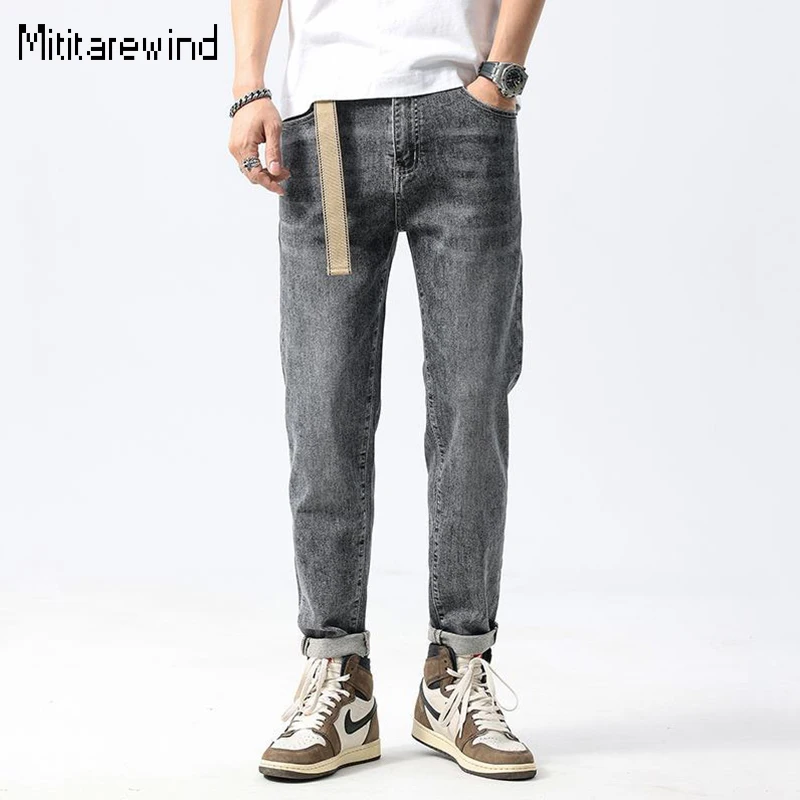 Autumn Men Jeans Daily Casual Denim Pants Cotton High Waist Micro Stretch Nine-Point Trousers Simple Versatile Straight Jeans
Autumn Men Jeans Daily Casual Denim Pants Cotton High Waist Micro Stretch Nine-Point Trousers Simple Versatile Straight Jeans