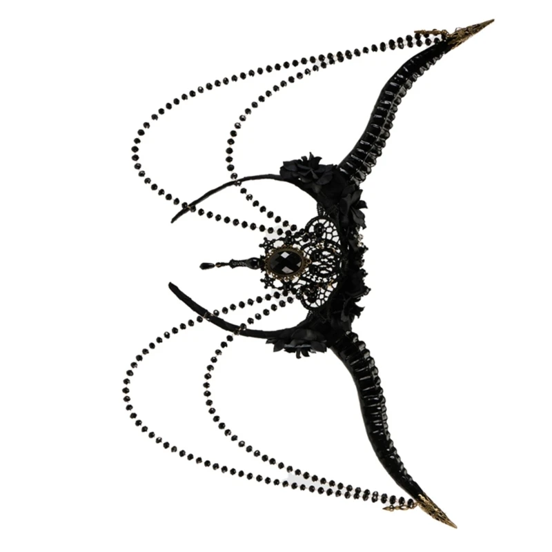 MXMB Gothic Halloween Headwear Cosplay Unique Headpiece with Flower Chain Hairpieces Supply for Women
MXMB Gothic Halloween Headwear Cosplay Unique Headpiece with Flower Chain Hairpieces Supply for Women