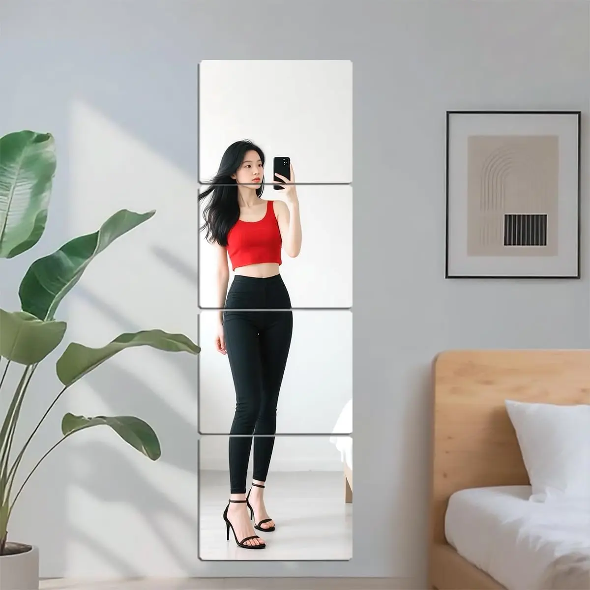 4 Flexible 8x8 Inch Acrylic Mirror Tiles Self Adhesive Frameless Wall Sheets for Home Gym Bedroom
4 Flexible 8x8 Inch Acrylic Mirror Tiles Self Adhesive Frameless Wall Sheets for Home Gym Bedroom