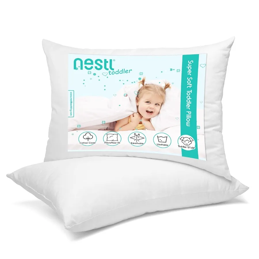 Bed Pillow, Pillows for Bed, Tottler Size Pillows 13" x 18", 2 Pack
Bed Pillow, Pillows for Bed, Tottler Size Pillows 13" x 18", 2 Pack
