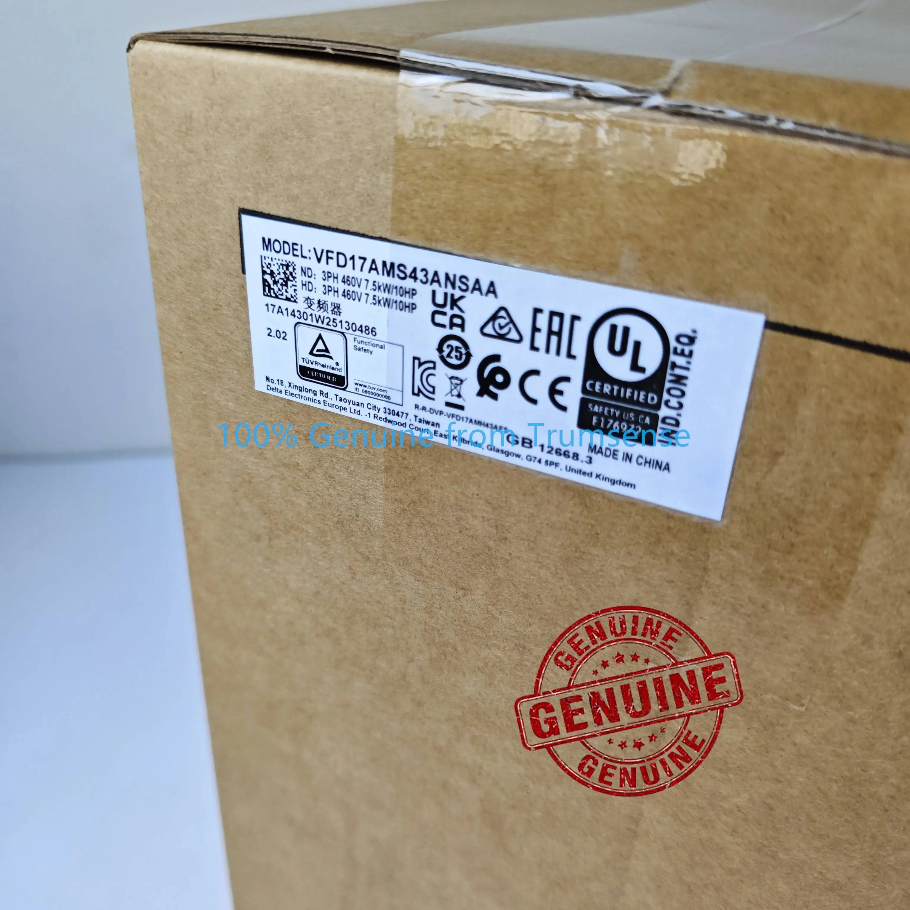 Genuine MS300 Series VFD17AMS43ANSAA 7.5kw 10HP Frequency Converter Frequency Inverter Single Phase 460V Heavy Duty Output
Genuine MS300 Series VFD17AMS43ANSAA 7.5kw 10HP Frequency Converter Frequency Inverter Single Phase 460V Heavy Duty Output
