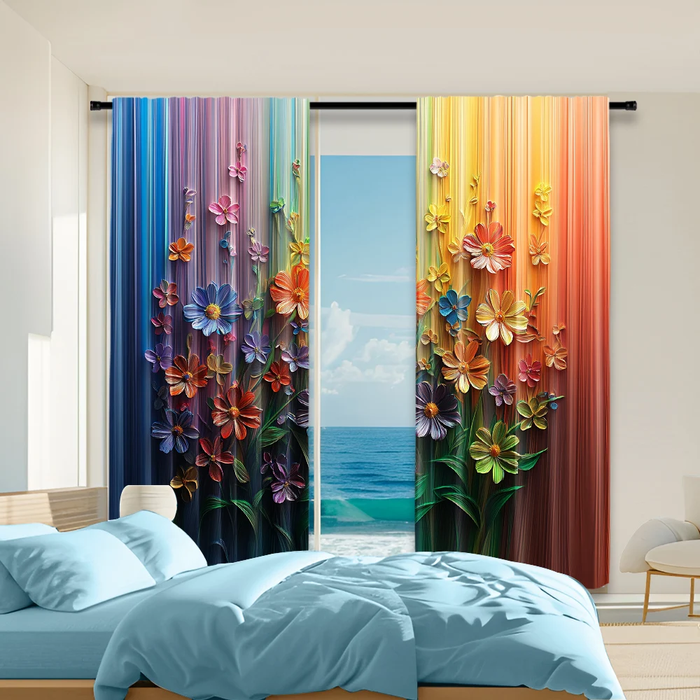 2Pcs Artistic Floral Printed Window Curtains Polyester Material Rod Pocket Design Drapes For Bedroom Living Room Office
2Pcs Artistic Floral Printed Window Curtains Polyester Material Rod Pocket Design Drapes For Bedroom Living Room Office