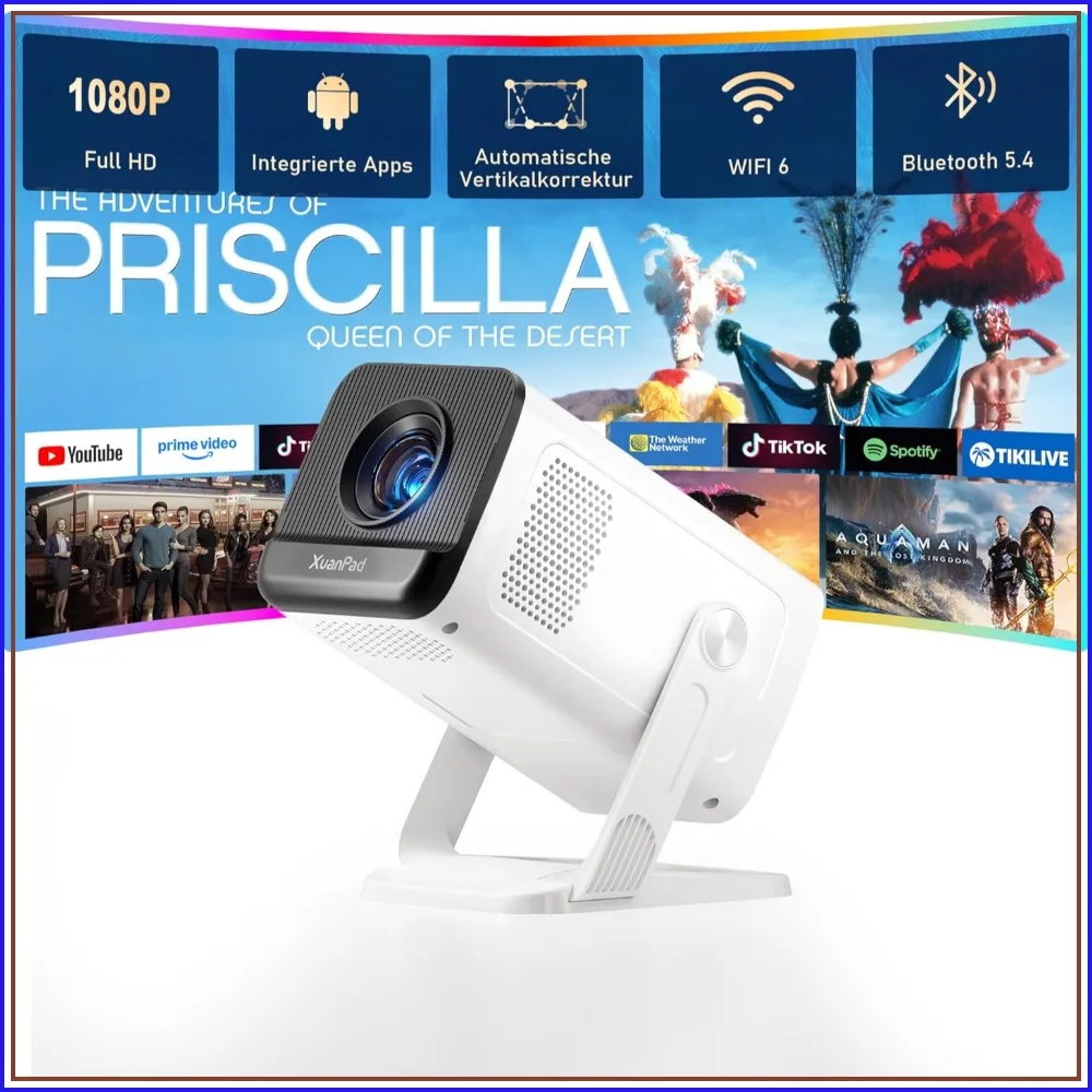 Mini Projector with WiFi and Bluetooth, Full HD 1080P Smart Portable Projector, Auto Vertical Keystone, Built-in Apps
Mini Projector with WiFi and Bluetooth, Full HD 1080P Smart Portable Projector, Auto Vertical Keystone, Built-in Apps