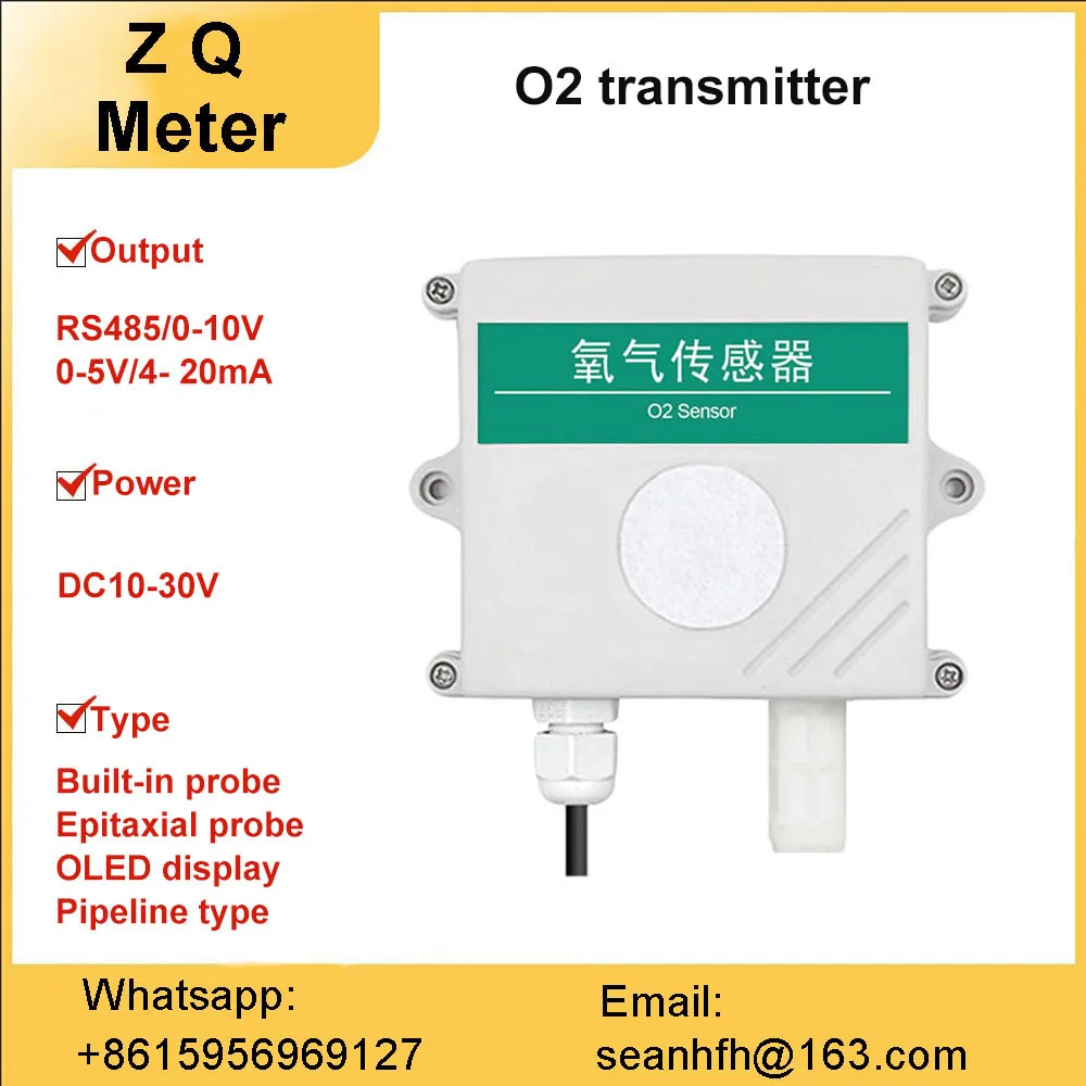 OLED Oxygen sensor O2 concentration detection transmitter oxygen content oxygen meter industrial grade detector RS485 4-20MA 
OLED Oxygen sensor O2 concentration detection transmitter oxygen content oxygen meter industrial grade detector RS485 4-20MA