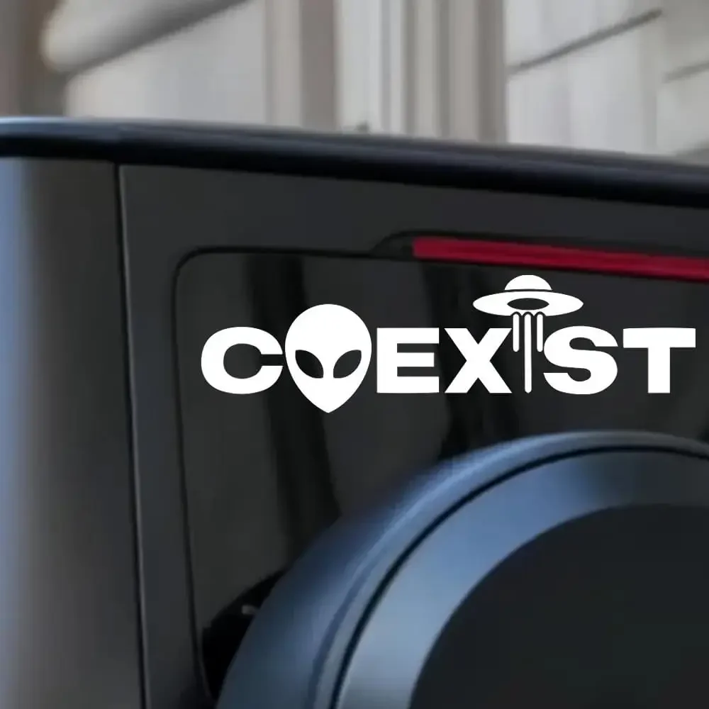 2PCS Funny Coexist Vinyl Sticker UFO Alien Design Waterproof Decal For Cars Laptops Home Window Bumper Luggage
2PCS Funny Coexist Vinyl Sticker UFO Alien Design Waterproof Decal For Cars Laptops Home Window Bumper Luggage