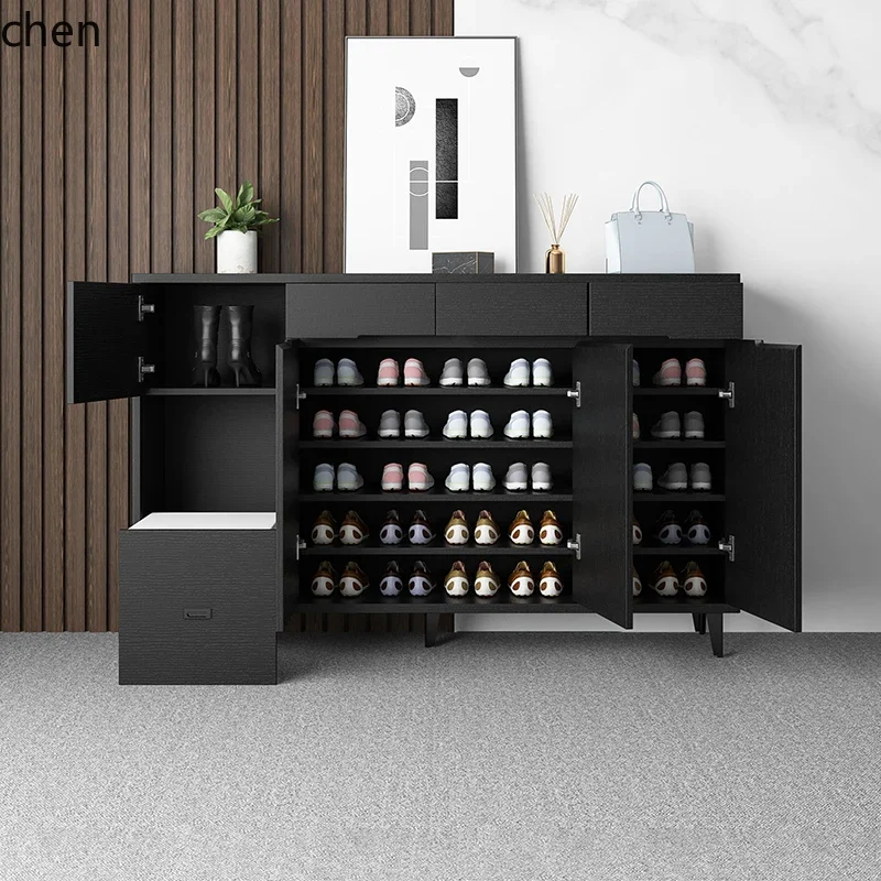 HYS all solid wood shoe cabinet modern simple entrance entrance minimalist large capacity storage hall shoe rack
HYS all solid wood shoe cabinet modern simple entrance entrance minimalist large capacity storage hall shoe rack