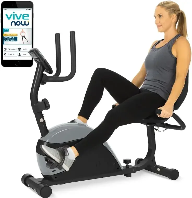 Vive Recumbent Exercise Bike - Stationary Recumbent Exercise Cycle Device for Seniors, Adults, Men and Women - Indoor Fitness Eq
Vive Recumbent Exercise Bike - Stationary Recumbent Exercise Cycle Device for Seniors, Adults, Men and Women - Indoor Fitness Eq