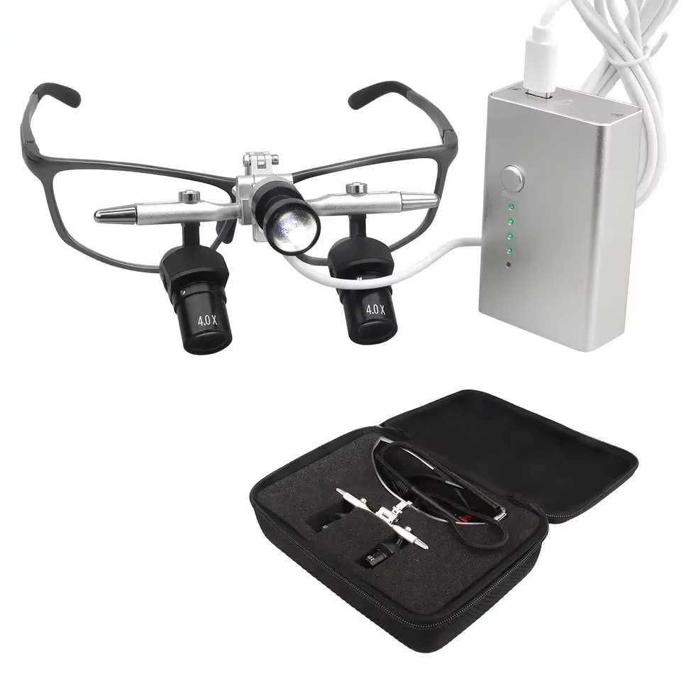 New Product Ergo Loupes 4X Binocular Magnifying Glasses Dentals 48° Ergo Loupes 5W LED Spotlight Machinery Dentistry Surgical
New Product Ergo Loupes 4X Binocular Magnifying Glasses Dentals 48° Ergo Loupes 5W LED Spotlight Machinery Dentistry Surgical